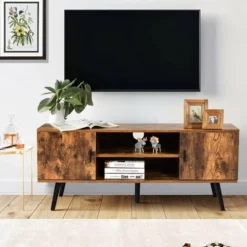 Costway Industrial TV Stand Entertainment Center For TV's Up To 55" W/ Storage Cabinets -Costway GUEST 80c0516f 4e01 433e be07 2fee89023b0e