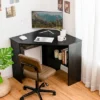 Costway Corner Computer Desk Triangle Writing Workstation W/ Storage Shelf WhiteBlack -Costway GUEST 8105d285 b102 4692 b6f1 0dc1427b771c