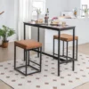 Costway Set Of 2 Bar Stools 24'' Counter Height Backless Kitchen Island Bar Chairs Brown/Black/Grey -Costway GUEST 8120bb01 61c9 40b4 919b a747684f85d8