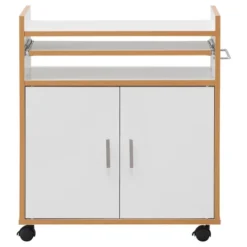 Costway Rolling Kitchen Trolley Microwave Cart Storage Cabinet W/ Removable Shelf White -Costway GUEST 82d7d0be 3819 4cb0 9650 dc38fcc020b5