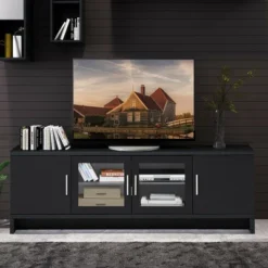 Costway TV Stand Media Entertainment Center For TV's Up To 70'' W/ Storage Cabinet -Costway GUEST 82f9dbff 4481 4617 b7bf 0ea11f82d29a
