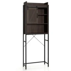 Costway Over-The-Toilet Storage Cabinet Bathroom Organizer W/ Sliding Barn Door RusticEspresso -Costway GUEST 83642668 a459 4439 8700 f9ba5ec8d2a8