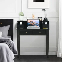 Costway Writing Desk Mission White Home Office Computer Desk 4 Drawer WhiteBlackPink -Costway GUEST 84019ae8 4fd6 45f5 841c 25ccd542c761