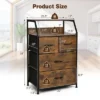Costway 4 Drawer Dresser Tall Wide Storage Organizer Unit W/ Wooden Top Fabric Bins -Costway GUEST 84461b01 ffdc 4221 bc49 3dd727f4de71