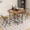 Costway 3 PCS Folding Dining Table & Chair Set Collapsible Drop Leaf Table For Kitchen -Costway GUEST 844e1790 751d 476d 980e 1e48ff792a54