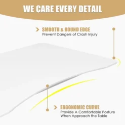 Costway Height Adjustable Computer Desk Sit To Stand Rolling Notebook Table Portable -Costway GUEST 84c186ca 7375 4d38 97cf 496a33dc526a