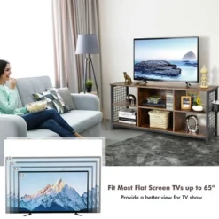 Costway 3-Tier TV Stand For TV's Up To 65'' Entertainment Media Center W/Storage Basket -Costway GUEST 852ec0ba fa76 4d27 a49f fded17566fa8