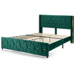 Costway Upholstered Platform Bed Frame Adjustable Headboard Footboard Modern Green 22 Costway Upholstered Platform Bed Frame Adjustable Headboard Footboard Modern Green -Costway GUEST 852f87c1 e387 45f7 8869 8e47961283d4