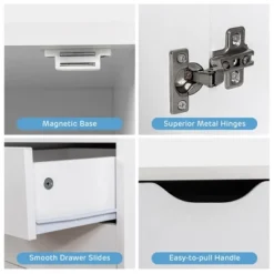 Costway 5-Drawer Dresser Chest Mobile Storage Cabinet W/Door, Printer Stand Home Office -Costway GUEST 854696a1 ced1 4e5a 8886 904f084a3f94