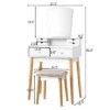 Costway Vanity Table 6 Dressing Table Cushioned Stool Makeup Table 2 Costway Vanity Table 6 Dressing Table Cushioned Stool Makeup Table -Costway GUEST 857d279a 5f64 4bf5 a7ca 909ec1cd5411