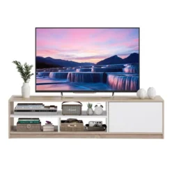 Costway 63'' TV Stand Media Entertainment Center Console W/ Pop-up Door & Open Shelves -Costway GUEST 85bdf5a2 10c9 4efd 81b9 8d9560d149a0