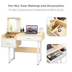 Costway Vanity Table Flip Top Square Makeup Table Writing Table 15 Costway Vanity Table Flip Top Square Makeup Table Writing Table -Costway GUEST 85e279e8 6780 4ff8 98e3 a13ada49c93d