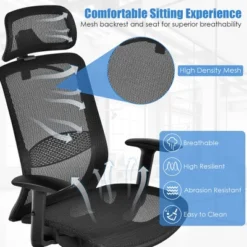 Costway Ergonomic High Back Mesh Office Chair Recliner Task Chair W/Hanger GreyBlack -Costway GUEST 864df217 a558 43b9 a2e0 2aaf64753643