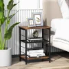 Costway 2 PCS 3-Tier Side End Table With Adjustable Mesh Shelf Narrow Nightstand -Costway GUEST 86a47f7f 79ac 4bac a2b8 ab53cc557efa