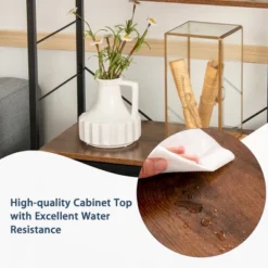 Costway 2 Drawer Dresser W/Shelf Storage Tower Nightstand End Table Chest Black -Costway GUEST 86f27977 a282 4240 8e9d 190c10b7d24b