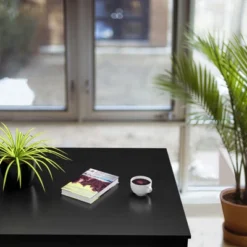 3pcs Dining Set Modern Studio Collection Table With 2 Benches Wood Legs Black -Costway GUEST 86fa34a1 2015 4764 8e8f 48c6149aa04f