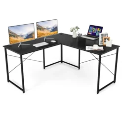 Costway L-Shaped Reversible Computer Desk 2-Person Long Table W/Monitor Stand -Costway GUEST 86fcc52a a478 43d8 bfcb 5fc1737d3748