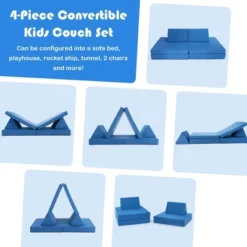 Costway 4-Piece Convertible Kids Couch Or 2 Chairs Toddler To Teen Sofa And Play Set 16 Costway 4-Piece Convertible Kids Couch Or 2 Chairs Toddler To Teen Sofa And Play Set -Costway GUEST 87186c7d 0865 4215 8499 bbcb7f11bd19