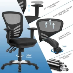 Costway Mesh Office Chair 3-Paddle Computer Desk Chair W/ Adjustable Seat -Costway GUEST 872c8364 48c8 4539 b538 f9f654319bea