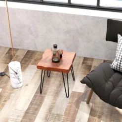 Costway Square End Table Accent Side Table Reclaimed Teak Wood Plant Stand Patio Rustic -Costway GUEST 8734983e e6a6 4408 a970 03a8c631e6f6