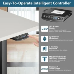 Costway Electric Adjustable Standing Up Desk Frame Dual Motor W/Controller WhiteBlackGrey 19 Costway Electric Adjustable Standing Up Desk Frame Dual Motor W/Controller WhiteBlackGrey -Costway GUEST 875d2546 ba0c 417c bf5a ed0d6223766b