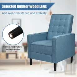 Costway Set Of 2 Push Back Recliner Chair Fabric Tufted Single Sofa W/ Footrest -Costway GUEST 87ade7ff f4aa 4059 8b4b d71a249a9c92