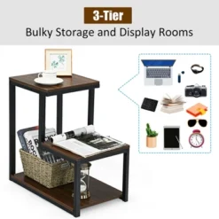 Costway 3-Tier End Table Side Table Night Stand W/ Storage Shelf For Living Room -Costway GUEST 88badaa7 e46d 4a74 95a6 f19a5961a850
