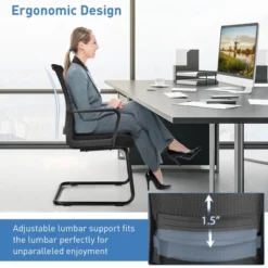 Costway Set Of 4 Conference Chairs Mesh Reception Office Guest Chairs W/ Lumbar Support 16 Costway Set Of 4 Conference Chairs Mesh Reception Office Guest Chairs W/ Lumbar Support -Costway GUEST 8969f030 c824 4f79 80c1 787d51473049