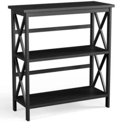 Costway 3-Tier Bookshelf Wooden Open Storage Bookcase For Home Office WhiteBlackCoffeeNatural -Costway GUEST 897323f4 5e30 4689 b702 77ea6d023198