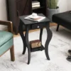 Costway End Side Table With Drawer Bottom Shelf Accent Nightstand Bedroom WhiteBlackBrown -Costway GUEST 898dc9b3 dc53 4131 9cde 1324c89f0ebb