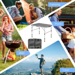 Costway Folding Grill Table For Camping Lightweight Aluminum Metal Grill Stand Table -Costway GUEST 8a4a17fd 0013 4e29 852a fc2f4e8240c9