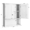Costway Wall Mount Bathroom Cabinet Storage Organizer Medicine Cabinet White -Costway GUEST 8a50b07c 3f8e 4d5b b9a5 690ff918aee8
