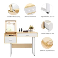 Costway Vanity Table Flip Top Square Makeup Table Writing Table 14 Costway Vanity Table Flip Top Square Makeup Table Writing Table -Costway GUEST 8aac3f29 e4e2 49c0 8198 192c72eaadf8