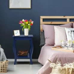 Costway Set Of 2 NightStands Side Table End Table Accent Table W/ Shelf Indigo -Costway GUEST 8abc7232 b88d 4c15 94f2 2f87cbad26da
