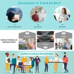 Costway Electric 55''x28'' Standing Desk Sit To Stand Workstation Dual Motor -Costway GUEST 8c070043 ccbe 4c78 ad39 0b064db0ec2b