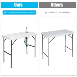 Costway Folding Fish Table Hunting Clean Cutting Camping Sink Faucet W Sprayer 15 Costway Folding Fish Table Hunting Clean Cutting Camping Sink Faucet W Sprayer -Costway GUEST 8c568605 651b 4f8e b6ac e579d4d51aad
