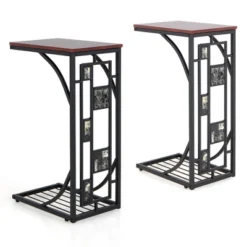 Costway 1PC2 PCS C-Shaped Side Sofa Narrow Snack Table For Living Room Bedroom Small Space 22 Costway 1PC2 PCS C-Shaped Side Sofa Narrow Snack Table For Living Room Bedroom Small Space -Costway GUEST 8c70b92e d4a0 4fc7 8210 992dddd26897