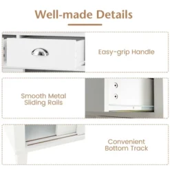 Costway Freestanding Kitchen Pantry Storage Cabinet Buffet W/Hutch Sliding Door & Drawer -Costway GUEST 8c74011d 7c42 454e 85e0 30e3fa9842df