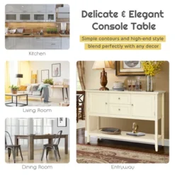 Costway Sideboard Buffet Table Wooden Console Table W/ Drawers & Storage Cabinets Blue/Brown/Gray/Beige -Costway GUEST 8cd4373e 3ab3 4783 873e a91a72bbf96f