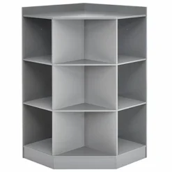 Costway 3-Tier Kid Storage Shelf Cubes W/3 Baskets Corner Cabinet Organizer Gray -Costway GUEST 8cd50d94 4037 4543 9cba 4116f85f1e20