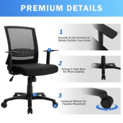 Costway Height Adjustable Mesh Office Chair Task Chair W/Lumbar Support -Costway GUEST 8d54fc82 77d1 481c 994f 0f757d61678d