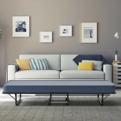 Costway Folding Bed With Memory Foam Mattress Portable Rollaway Guest Cot Memory Foam Navy Made In Ital -Costway GUEST 8e37325b 5baf 41f6 8232 0f2bb999ba05