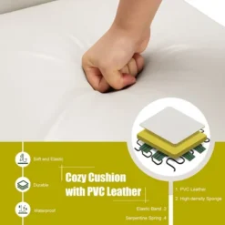 Set Of 4 Dining Chairs Upholstered Padded Side Chairs W/ Rubber Wood Legs BlackBeige -Costway GUEST 8ea626ac 3672 4037 be2f b4b75ab4d44d