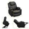Costway Electric Recliner Chair Massage Sofa Leather W/ USB Charge Port BrownBlack -Costway GUEST 8eb3485c da51 42be 8a91 28c711d42932