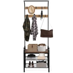 Costway Industrial Coat Rack Shoe Bench Hall Tree Entryway Storage Shelf With 9 Hooks 18 Costway Industrial Coat Rack Shoe Bench Hall Tree Entryway Storage Shelf With 9 Hooks -Costway GUEST 8ebc1fb3 6199 447d b6a2 1056b05b6a30