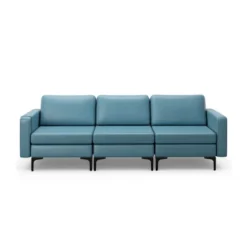 Costway Modern Modular 3-Seat Sofa Couch W/ Side Storage Pocket & Metal Leg -Costway GUEST 8ec92482 8aab 42e9 b0db 91724b03eb04