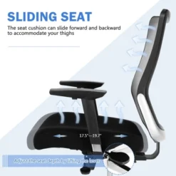 Costway Ergonomic Mesh Office Chair Sliding Seat Height Adjustable W/ Armrest -Costway GUEST 8edab373 ce97 4f15 94fc d6abe654ca0d
