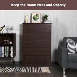 Costway 5 Drawer Dresser Functional Storage Organizer Closet -Costway GUEST 8ff555cc 726b 485e abf2 d8f774f01c58