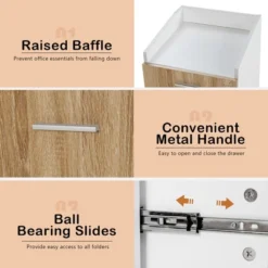 Costway File Cabinet With 2 Drawers Mobile Filing Cabinet W/Wheel For Letter Size -Costway GUEST 9004cbb7 2ac7 4853 8340 30ec50a4b4fc