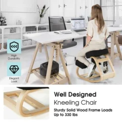 Costway Ergonomic Kneeling Chair Rocking Stool Upright Posture Office Furniture Black -Costway GUEST 901206df b5c7 4942 8b1d 974f5d24e415